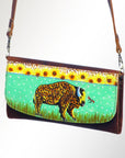 American Darling Wallet Hair on Full Grain Genuine Leather Western Women Bag | Handbag Purse Travel Clutch