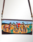 American Darling Wallet Hair on Full Grain Genuine Leather Western Women Bag | Handbag Purse Travel Clutch