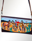 American Darling Wallet Hair on Full Grain Genuine Leather Western Women Bag | Handbag Purse Travel Clutch