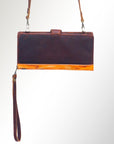 American Darling Wristlet Bag, Hand-Painted Genuine Leather, Western Vegetable Tanned Full Grain Leather Wallet Bag