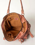 Never Mind Nmbg116A Tote Vintage Handmade Genuine Cowhide Leather Women Bag Western Handbag Purse