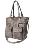 Never Mind Nmbg116B Tote Vintage Handmade Genuine Cowhide Leather Women Bag Western Handbag Purse
