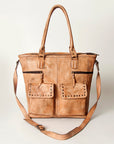 Never Mind Nmbg116C Tote Vintage Handmade Genuine Cowhide Leather Women Bag Western Handbag Purse