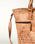 Never Mind Nmbg116C Tote Vintage Handmade Genuine Cowhide Leather Women Bag Western Handbag Purse