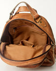 Never Mind Nmbg119A Backpack Vintage Handmade Genuine Cowhide Leather Women Bag Western Handbag Purse
