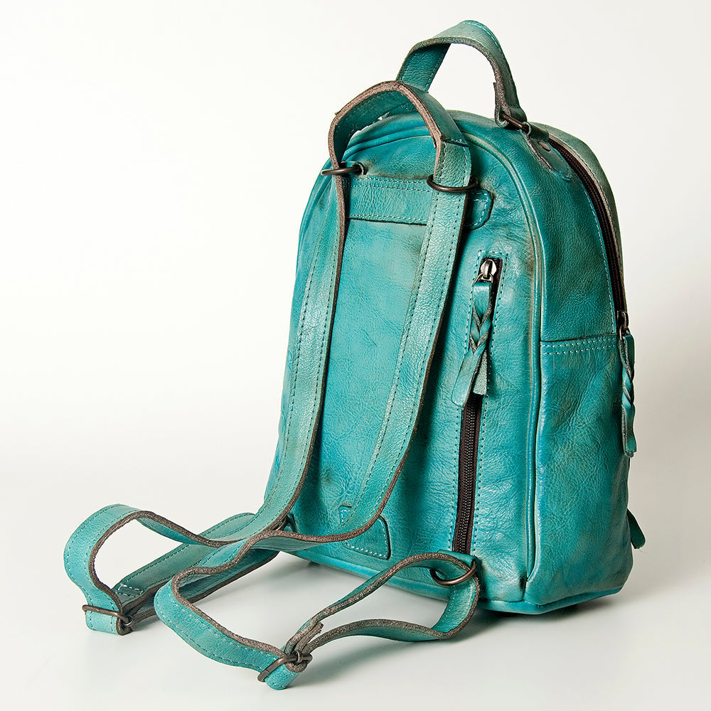 Never Mind Nmbg119B Backpack Vintage Handmade Genuine Cowhide Leather Women Bag Western Handbag Purse