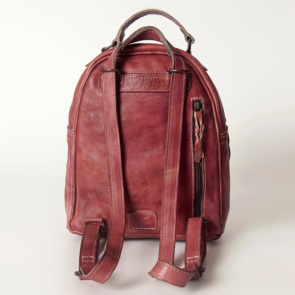 Never Mind Nmbg119G Backpack Vintage Handmade Genuine Cowhide Leather Women Bag Western Handbag Purse