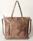 Never Mind Nmbg120B Tote Vintage Handmade Genuine Cowhide Leather Women Bag Western Handbag Purse