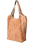 Never Mind Nmbg108A Tote Vintage Handmade Genuine Cowhide Leather Women Bag Western Handbag Purse