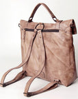 Never Mind Nmbg109A Backpack Vintage Handmade Genuine Cowhide Leather Women Bag Western Handbag Purse