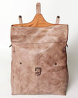 Never Mind Nmbg109A Backpack Vintage Handmade Genuine Cowhide Leather Women Bag Western Handbag Purse