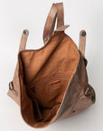 Never Mind Nmbg109A Backpack Vintage Handmade Genuine Cowhide Leather Women Bag Western Handbag Purse
