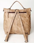 Never Mind Nmbg109D Backpack Vintage Handmade Genuine Cowhide Leather Women Bag Western Handbag Purse