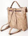 Never Mind Nmbg109D Backpack Vintage Handmade Genuine Cowhide Leather Women Bag Western Handbag Purse