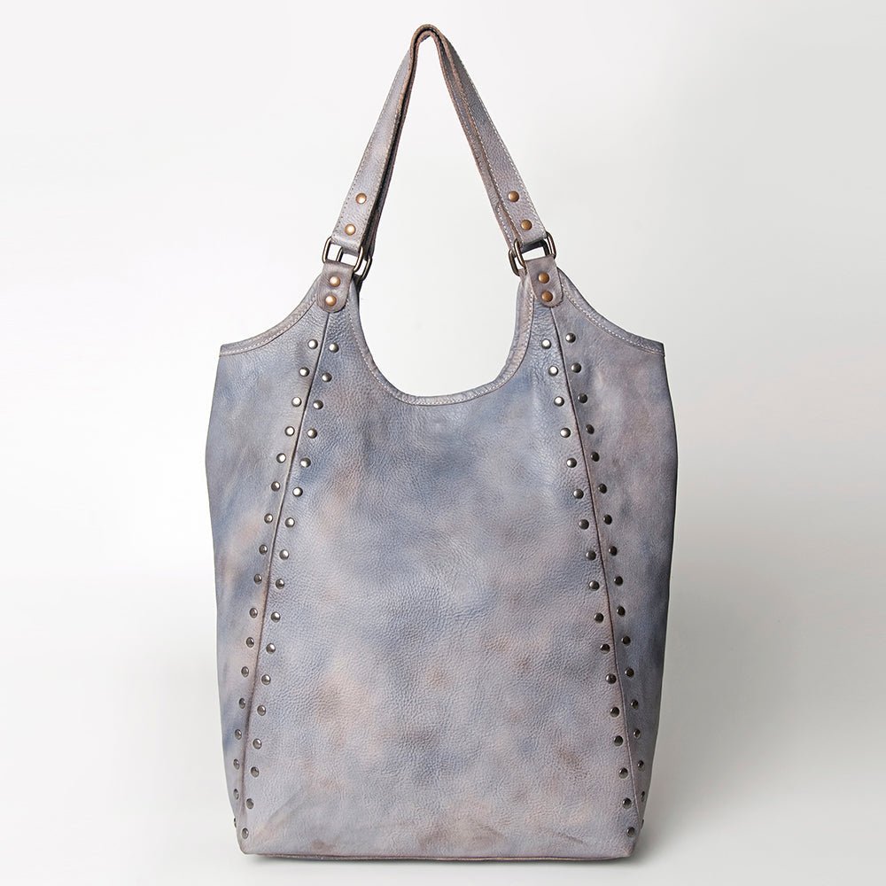 Vintage Handmade Genuine Cowhide Leather Tote Bag With Classic Timeless Style Premium