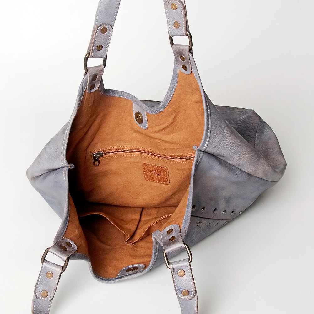 Vintage Handmade Genuine Cowhide Leather Tote Bag With Classic Timeless Style Premium