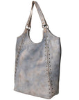 Vintage Handmade Genuine Cowhide Leather Tote Bag With Classic Timeless Style Premium