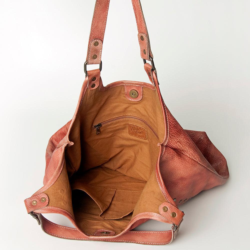 Never Mind Nmbg108D Tote Vintage Handmade Genuine Cowhide Leather Women Bag Western Handbag Purse