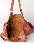 Never Mind Nmbg108D Tote Vintage Handmade Genuine Cowhide Leather Women Bag Western Handbag Purse