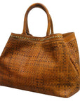 Never Mind Nmbgm108A Tote Vintage Handmade Genuine Cowhide Leather Women Bag Western Handbag Purse