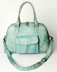 Never Mind Nmbg126B Tote Vintage Handmade Genuine Cowhide Leather Women Bag Western Handbag Purse