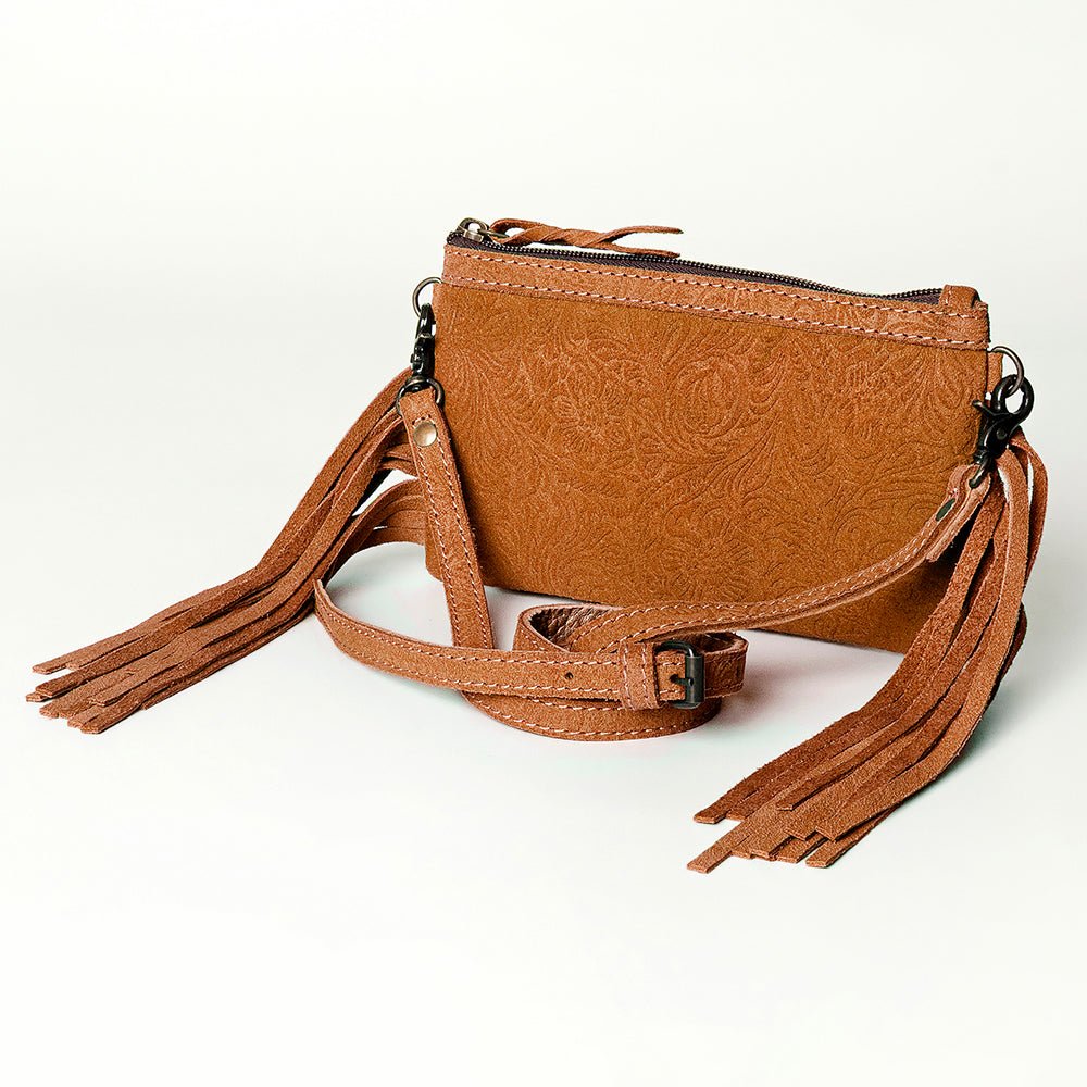 Small Crossbody Bag In Premium-Grain Embossed Leather For Women With Western Flair