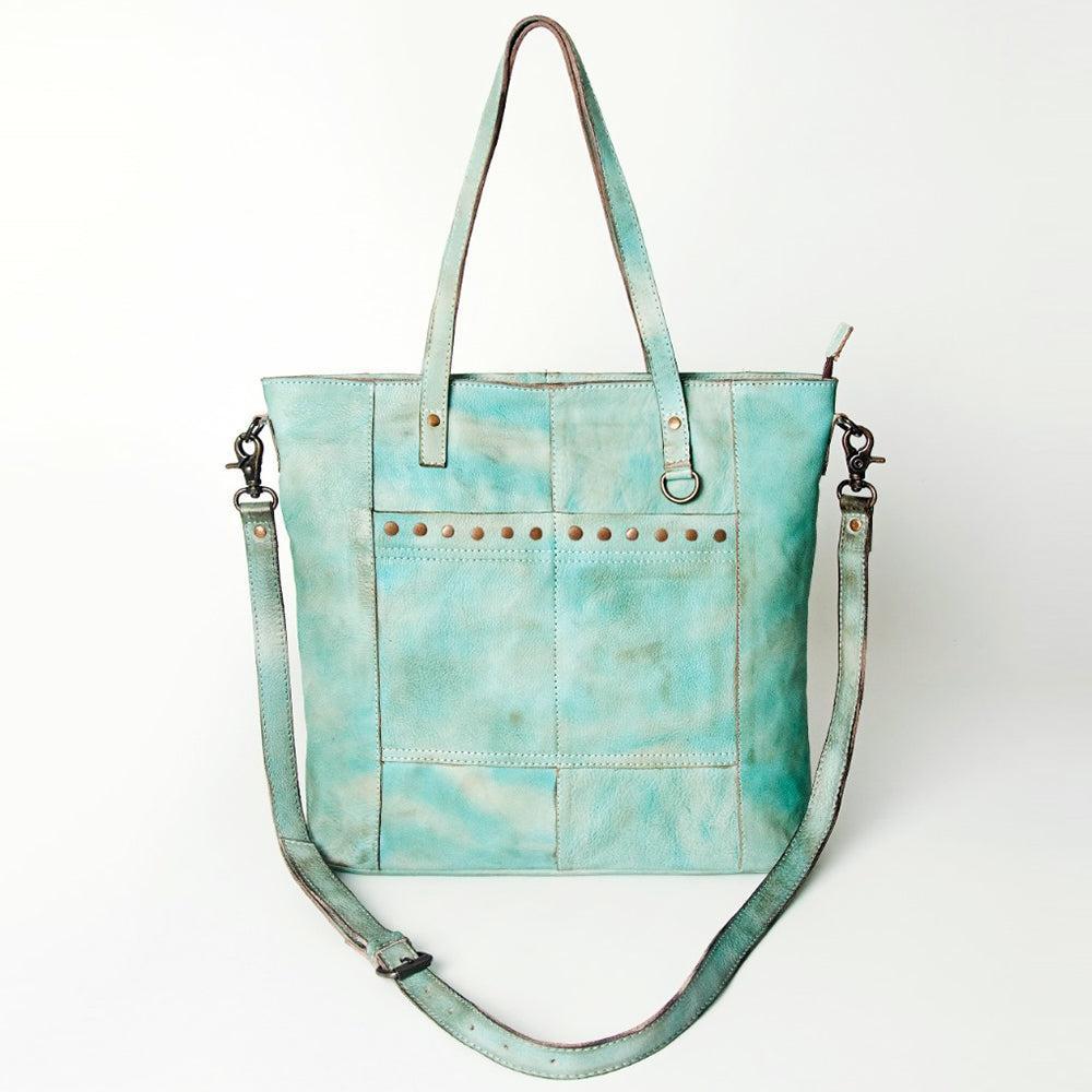 Never Mind Nmbg127A Tote Vintage Handmade Genuine Cowhide Leather Women Bag Western Handbag Purse