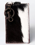 American Darling Card Holder Hair on Genuine Leather | Business Credit