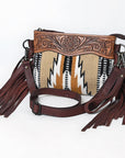 American Darling Cross Body Hand Tooled Saddle Blanket Genuine Leather Women Bag Western Handbag Purse