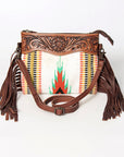 American Darling Cross Body Hand Tooled Saddle Blanket Genuine Leather Women Bag Western Handbag Purse