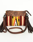 American Darling Cross Body Hand Tooled Saddle Blanket Genuine Leather Women Bag Western Handbag Purse