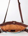 American Darling Small Crossbody Hand Tooled Saddle Blanket Genuine Leather women bag western handbag purse