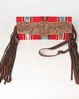 American Darling Small Crossbody Hand Tooled Saddle Blanket Genuine Leather women bag western handbag purse