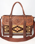 American Darling Tote Hand Tooled Hair On Genuine Leather Women Bag Western Handbag Purse