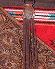 American Darling Hand Tooled Hair On Genuine Leather Women Bag Western Handbag Purse