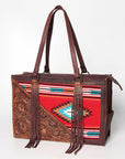 American Darling Hand Tooled Hair On Genuine Leather Women Bag Western Handbag Purse
