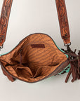 American Darling Signature Crossbody Hand Tooled Saddle Blanket Genuine Leather Women Bag Western Handbag Purse