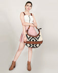 American Darling HOBO Hand Tooled Hair-on Genuine Leather women bag western handbag purse