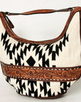 American Darling HOBO Hand Tooled Hair-on Genuine Leather women bag western handbag purse