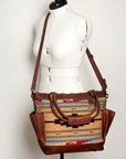 American Darling TOTE Upcycled Wool Genuine Leather women bag western handbag purse