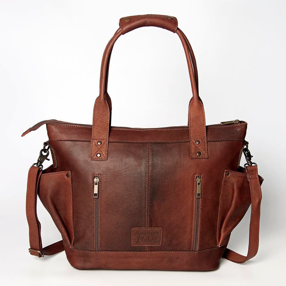 American Darling TOTE Upcycled Wool Genuine Leather women bag western handbag purse