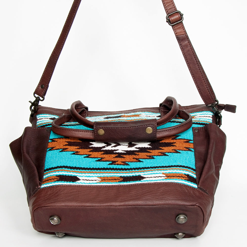 American Darling TOTE Upcycled Wool Genuine Leather women bag western handbag purse