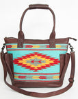 American Darling TOTE Upcycled Wool Genuine Leather women bag western handbag purse