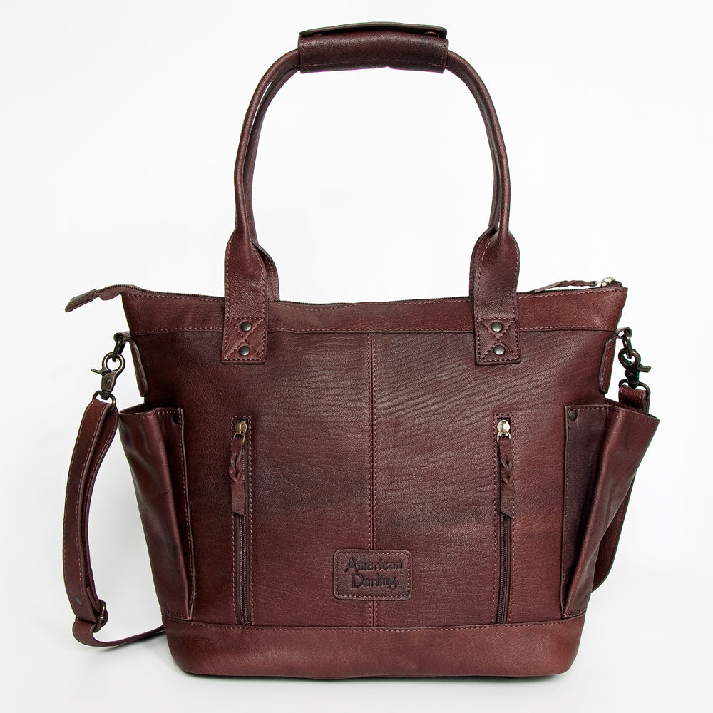 American Darling TOTE Upcycled Wool Genuine Leather women bag western handbag purse
