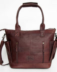 American Darling TOTE Upcycled Wool Genuine Leather women bag western handbag purse