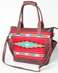 American Darling TOTE Upcycled Wool Genuine Leather women bag western handbag purse