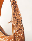 American Darling ADBGA242 Hobo Hand Tooled Hair-On Genuine Leather Women Bag Western Handbag Purse