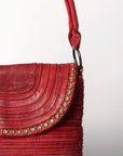 Never Mind Nmbgm105B Tote Vintage Handmade Genuine Cowhide Leather Women Bag Western Handbag Purse