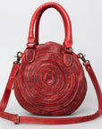 Never Mind Nmbgm112B Tote Vintage Handmade Genuine Cowhide Leather Women Bag Western Handbag Purse
