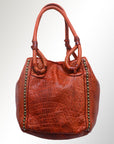 Never Mind Nmbgm111B Tote Vintage Handmade Genuine Cowhide Leather Women Bag Western Handbag Purse